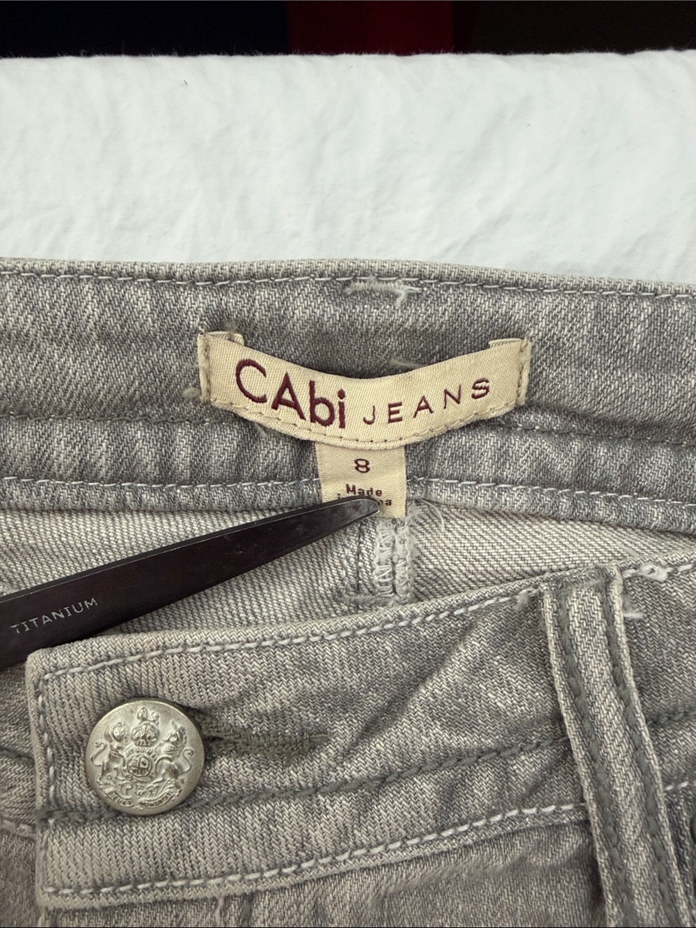 CAbi Jeans Light Gray Women's Jeans style 837R